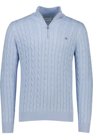 GANT Trui half zip 100% katoen