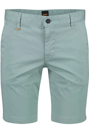 HUGO BOSS Boss Orange Schino bermuda slim fit zwart gestipt