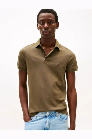 Tommy Hilfiger Slim Fit polo army olijfgroen