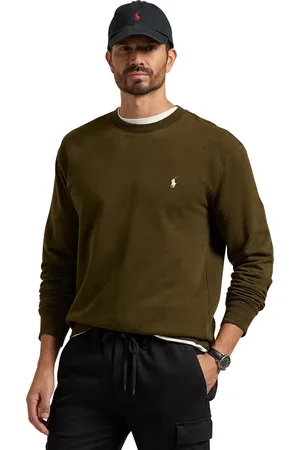 Ralph Lauren Sweater donkergroen effen Big&Tall