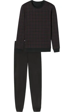 Schiesser Fine Interlock pyjama met rood geprint