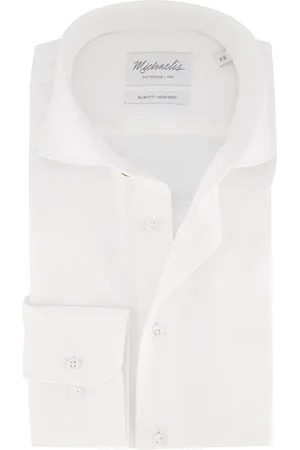Michaelis Overhemd slim fit strijkvrij wide spread boord