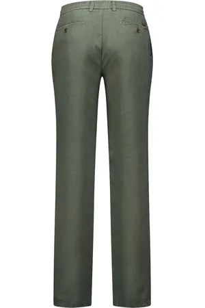 Atelier Gardeur Donkergroene pantalon flatfront model modern fit