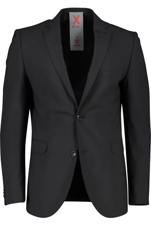 Carl Gross Colbert effen wol slim fit Flex