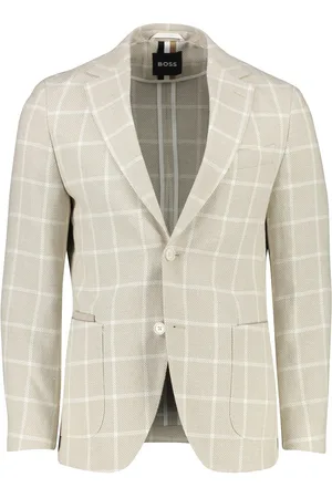 HUGO BOSS BOSS katoenen colbert geruit regular fit Jaye-Elbow