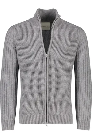 GANT Vest merinowol rits