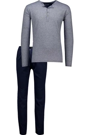 Schiesser Pyjama donkerblauw en 100% katoen
