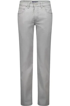 Atelier Gardeur Lichtgrijze 5-pocket modern fit katoen