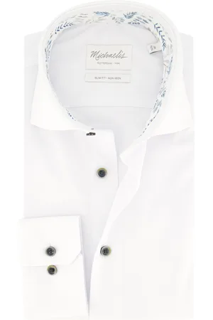 Michaelis Strijkvrij overhemd katoen slim fit