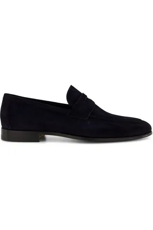 Magnanni Donkerblauwe instappers leer suede