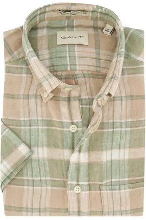 GANT Overhemd korte mouw regular fit geruit Madres