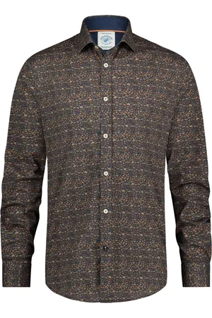 A fish named fred Overhemd Firewood geprint slim fit