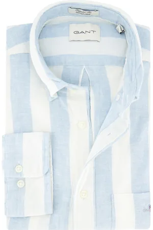 GANT Overhemd lichtblauwe strepen button-down