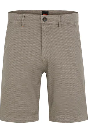 HUGO BOSS BOSS Orange Chino_Slim_Shorts bermuda geprint katoen