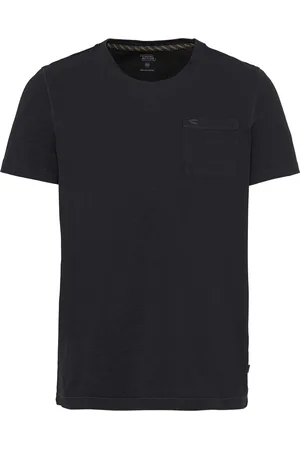 Camel Active Donkergrijs t-shirt met borstzak