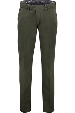 Eurex Donkergroene chino Jim stretch