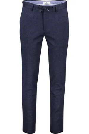 Blue Industry Pantalon mix&match effen wol slim fit gemeleerd