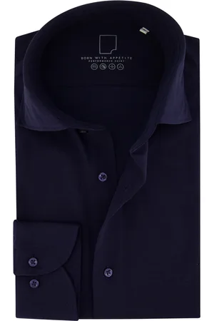 Born with Appetite Overhemd effen slim fit