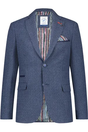 A fish named fred Colbert gemêleerd wol slim fit