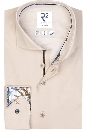 R2 Westbrook Katoenen business overhemd slim fit