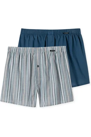 Schiesser Boxershorts 2-pack gestreept en effen