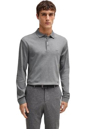 HUGO BOSS Boss Pado polo slim fit gemêleerd katoen