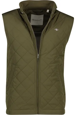 GANT Gewatteerde bodywarmer effen rits normale fit