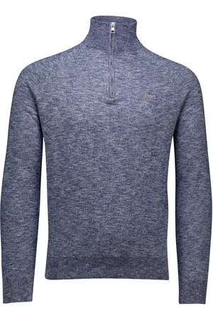 GANT Katoen half zip trui gemeleerd normale fit