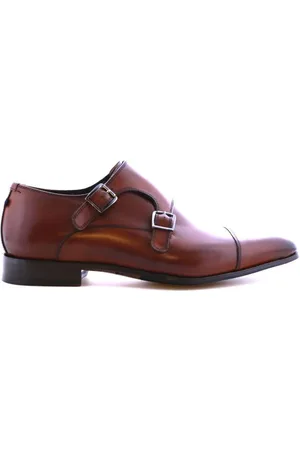 Floris van Bommel Nette schoenen kaneel effen leer met gesp