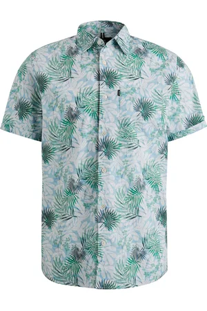 Vanguard Overhemd korte mouw normale fit blauw geprint