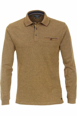Casa Moda Polo lange mouw effen 3 knoops