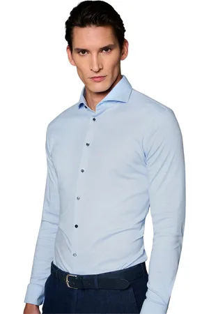 DESOTO Overhemd lange mouw slim fit effen katoen