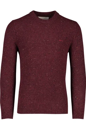 GANT Wollen trui ronde hals rood
