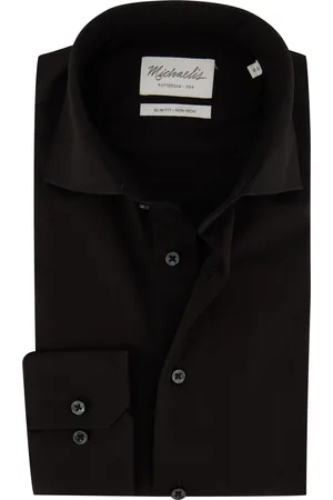 Michaelis Overhemd Slim Fit effen strijkvrij
