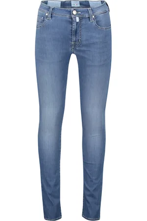 sartoria tramarossa Jeans Leonardo zip effen katoen slim fit
