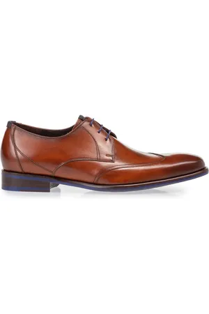Floris van Bommel Nette schoenen effen blauwe details leer