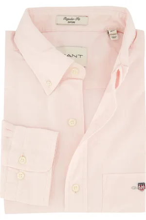 GANT Overhemd casual Regular Fit lichtroze effen
