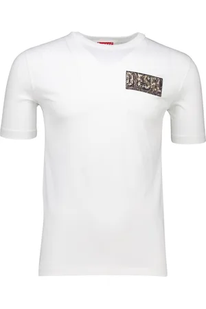 Diesel T-shirt katoen met logo effen