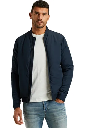 Cast Iron Bomber jacket effen katoen normale fit
