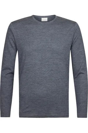 Profuomo T-shirt lange mouw antraciet