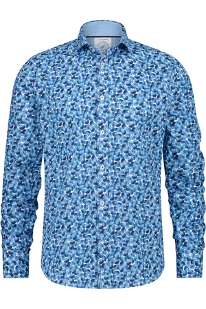 A fish named fred Overhemd slim fit geprint casual katoen