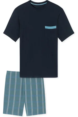 Schiesser Shortama effen en geruit Comfort Nightwear