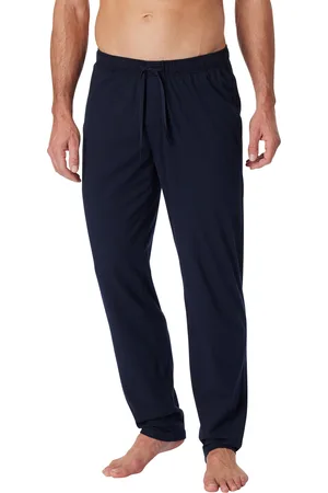 Schiesser Donkerblauwe Mix+Relax pyjamabroek lang model