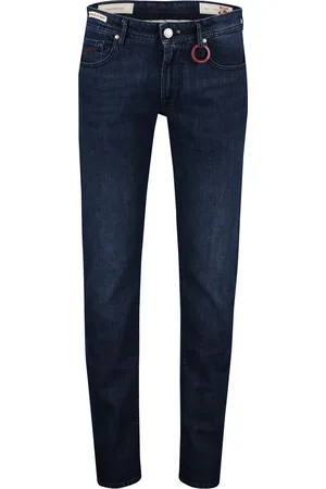 sartoria tramarossa Michelangelo 5-pocket jeans blauw effen