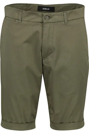 Replay Korte broek omslag effen katoen