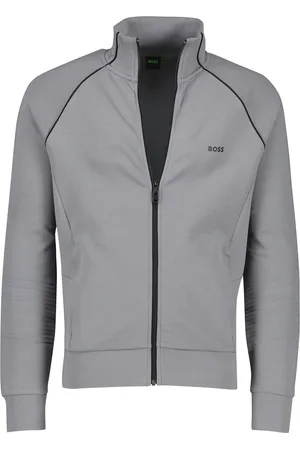 HUGO BOSS Boss Green Skaz vest rits effen katoen normale fit