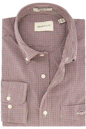 GANT Casual overhemd Regular Fit blauw geruit