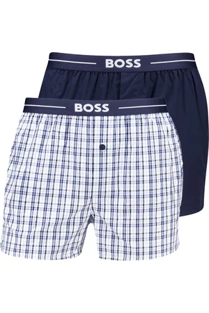 HUGO BOSS Boss Boxershorts wavenboxer 2-pack blauw katoen