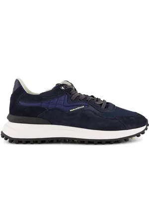 Floris van Bommel Sneaker effen leer rubber veters