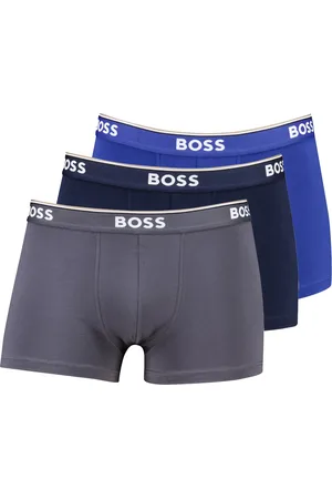 HUGO BOSS Black Boxershorts Open Blue katoen 3-pack